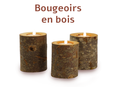 Bougeoirs en bois