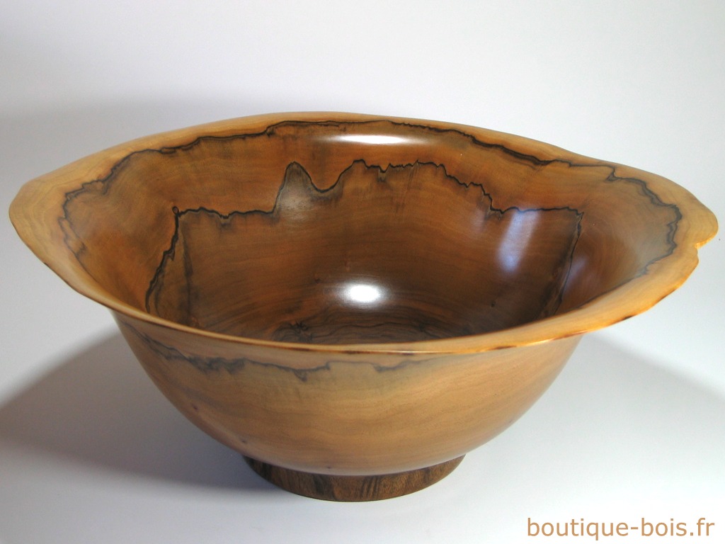 coupe à fruits en bois de noyer