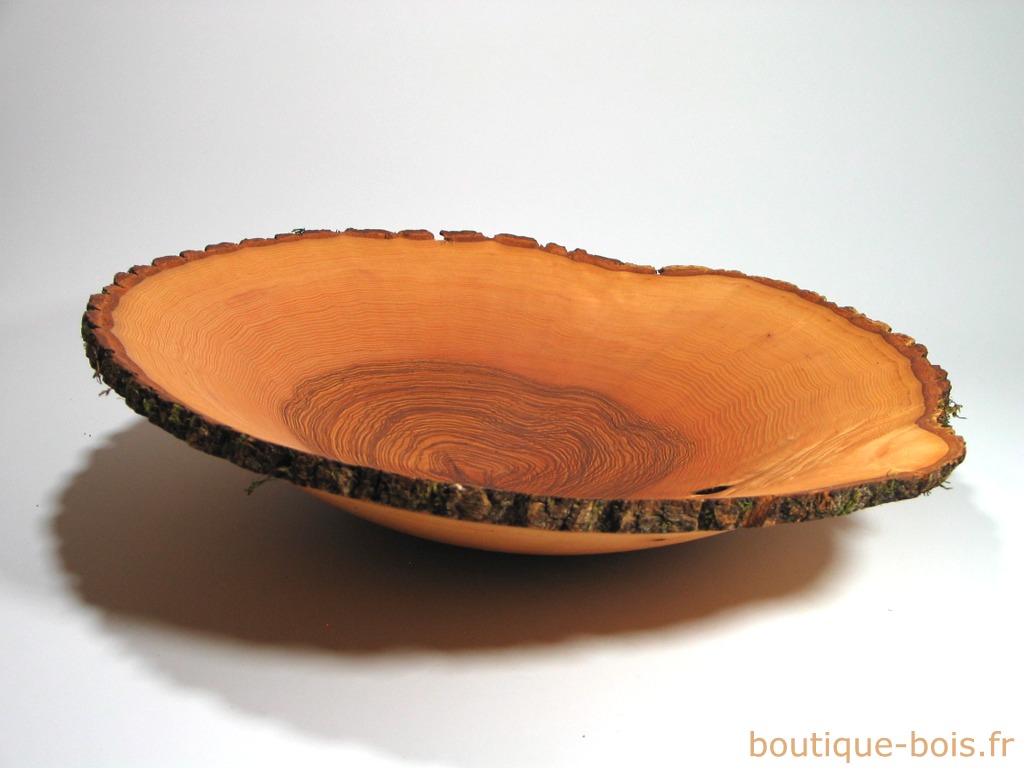 coupe à fruits en bois de frêne avec écorce 2