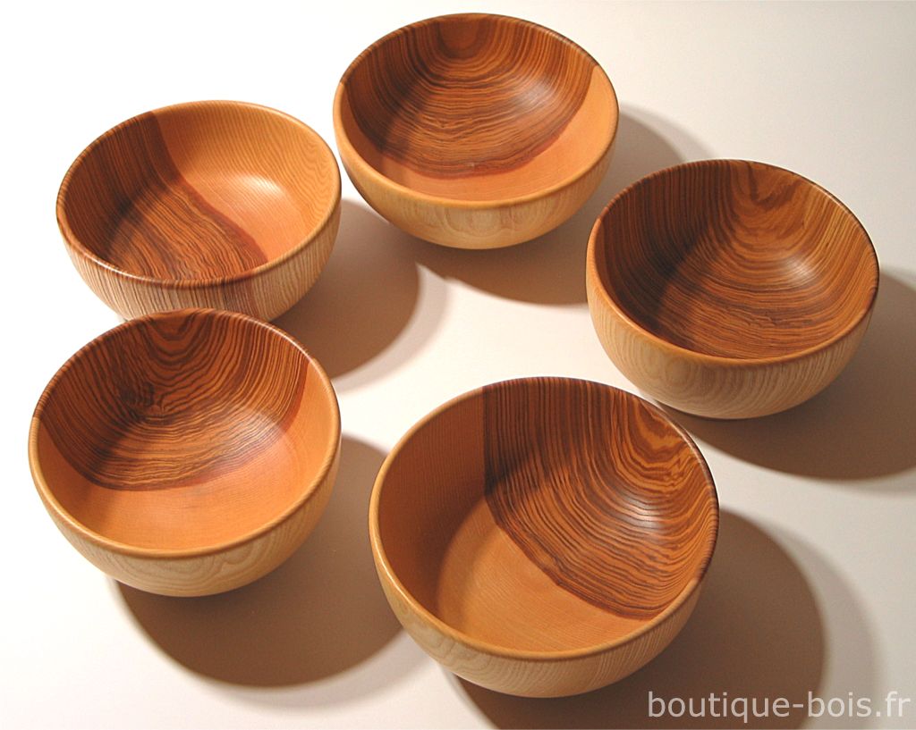 Bols en bois huilés